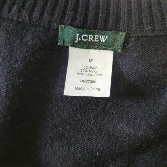 J. Crew Shift Sweater Dress Medium Black Wool Cashmere Blend Pockets Sleeveless - Picture 8 of 9